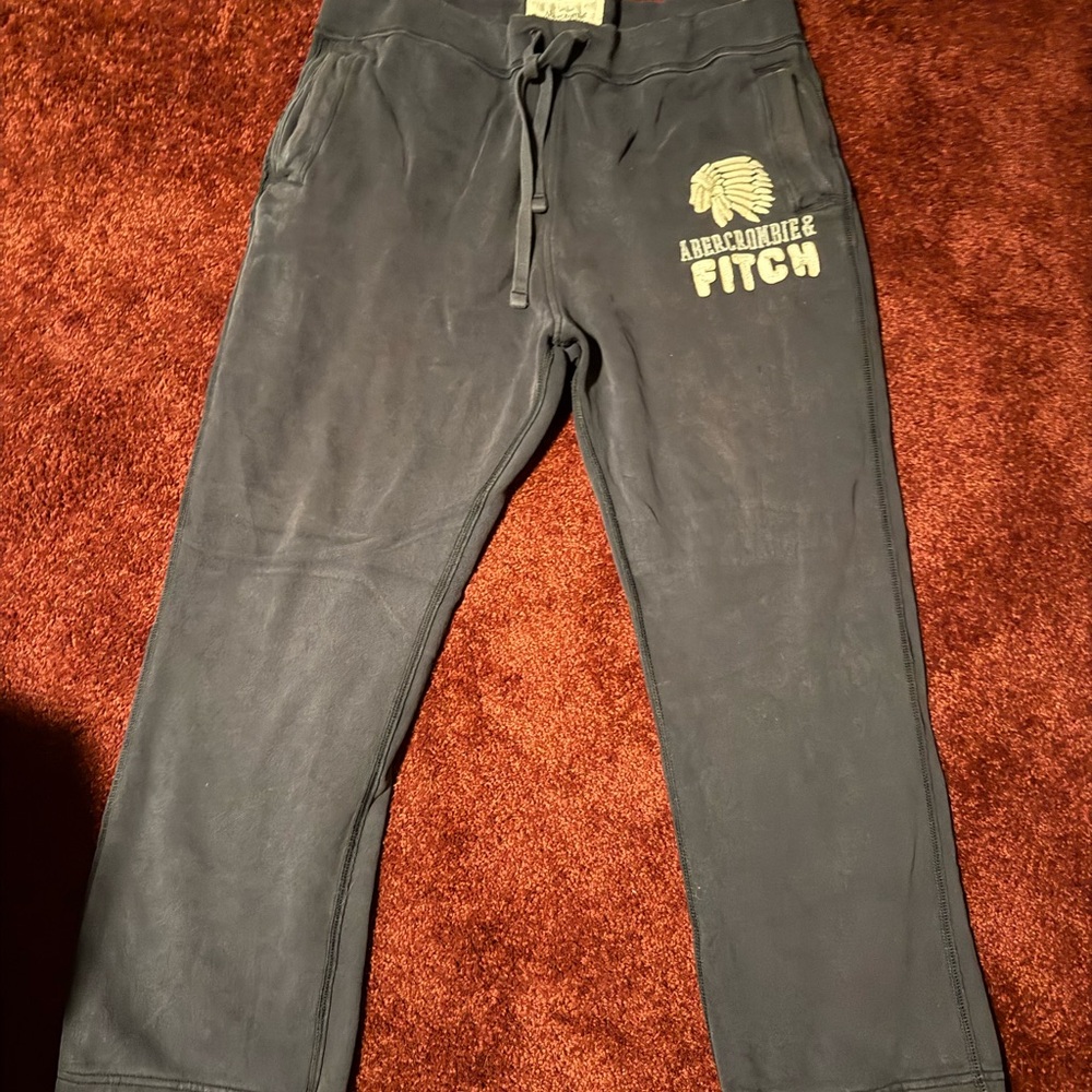 Abercrombie & Fitch Black Sweatpants with Logo